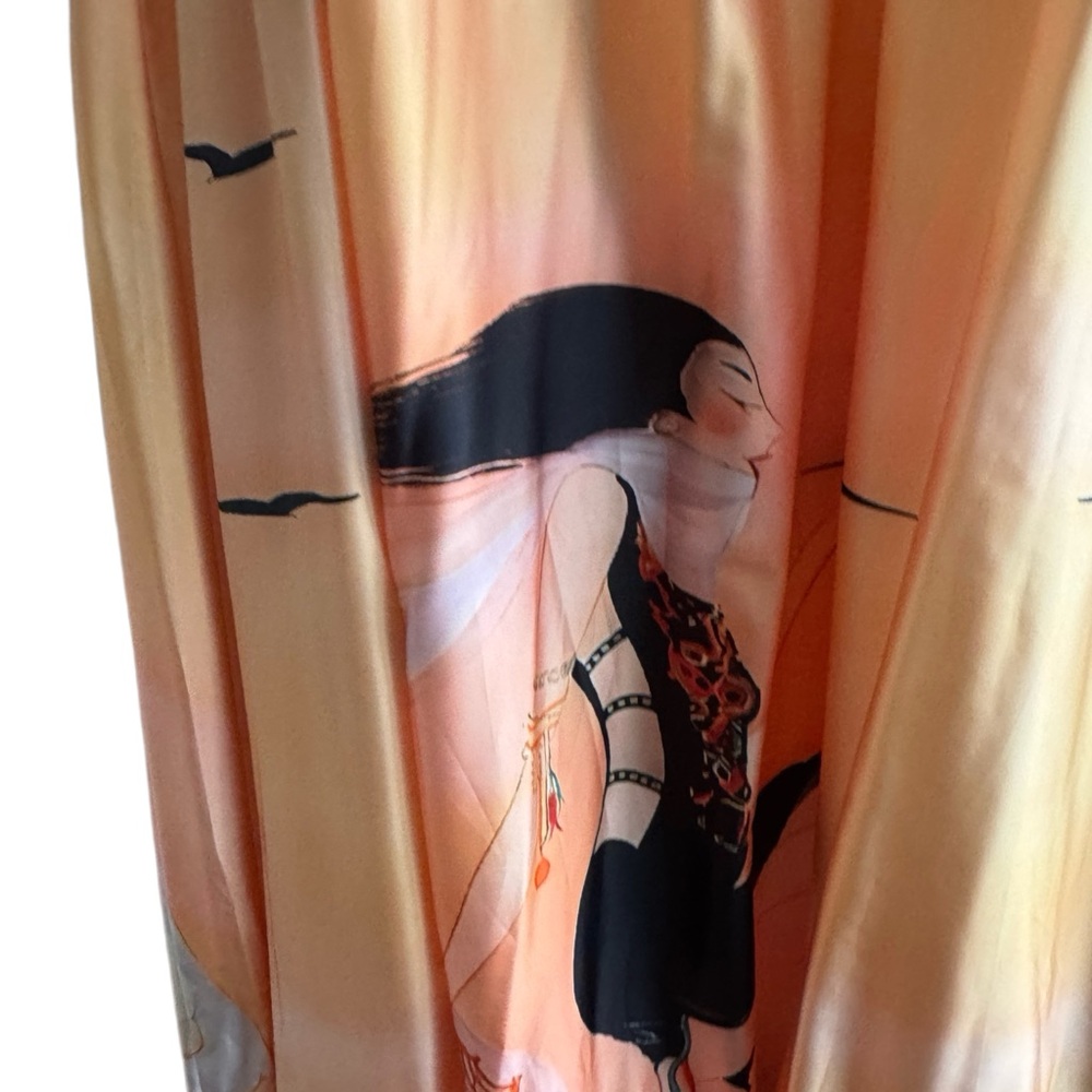 Designer-Style Eden Billow Printed Maxi Dress Gown - Picture 4 of 11